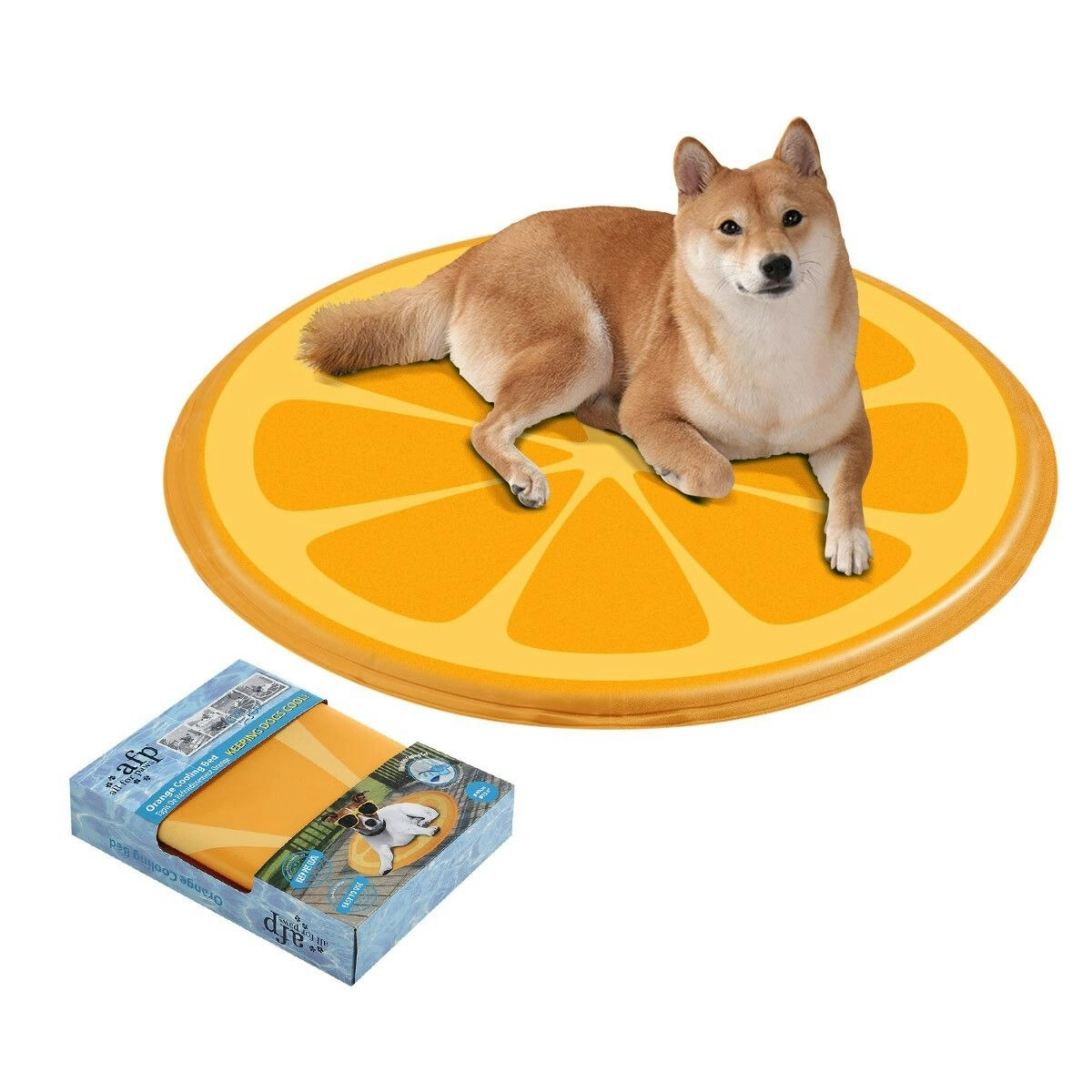 AFP  Orange Pattern Pet Dog Cat Cooling Gel Mat Pad 60X60X0.8CM