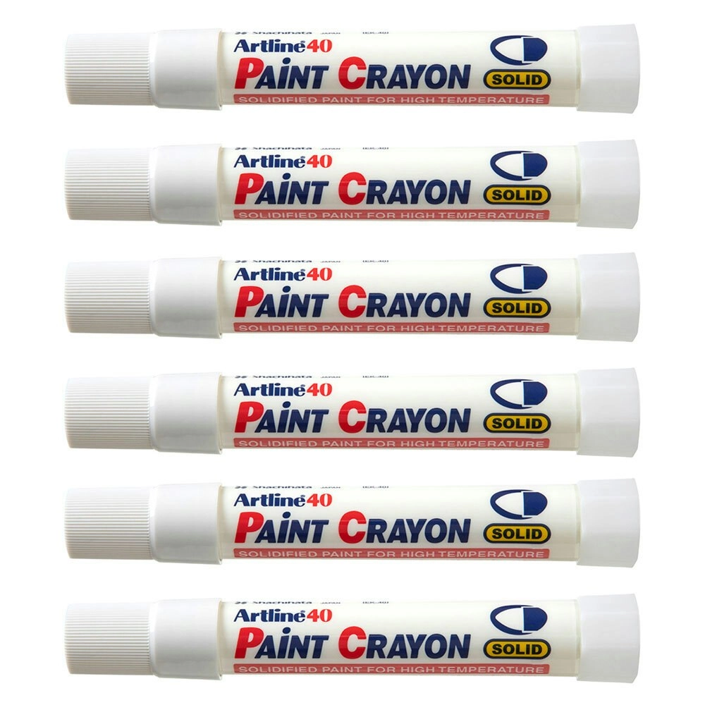 12PK Artline 40 Permanent Paint Crayon High Temperature - White