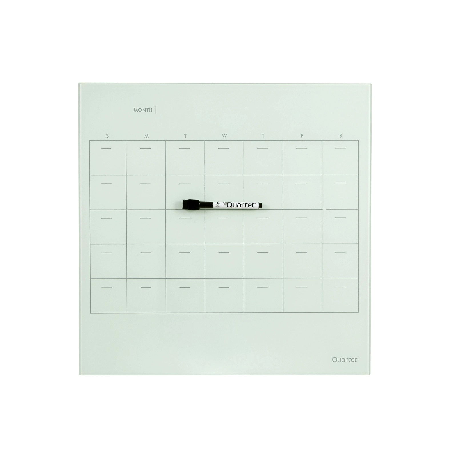 Quartet Frameless 45cm Dry-Erase Desktop Tempered Glass Planner Board Organiser