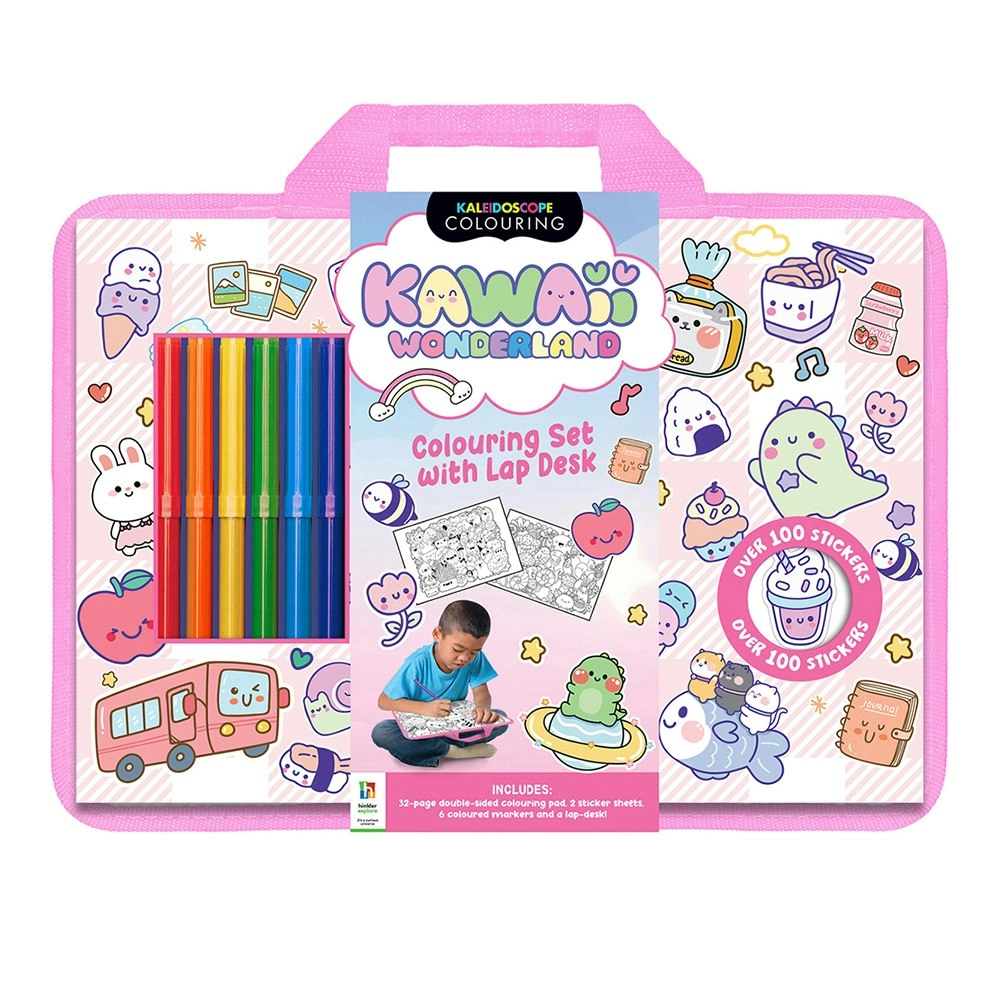 Kaleidoscope Kawaii Wonderland Colouring Set with Lap Desk Art/Craft 3y+