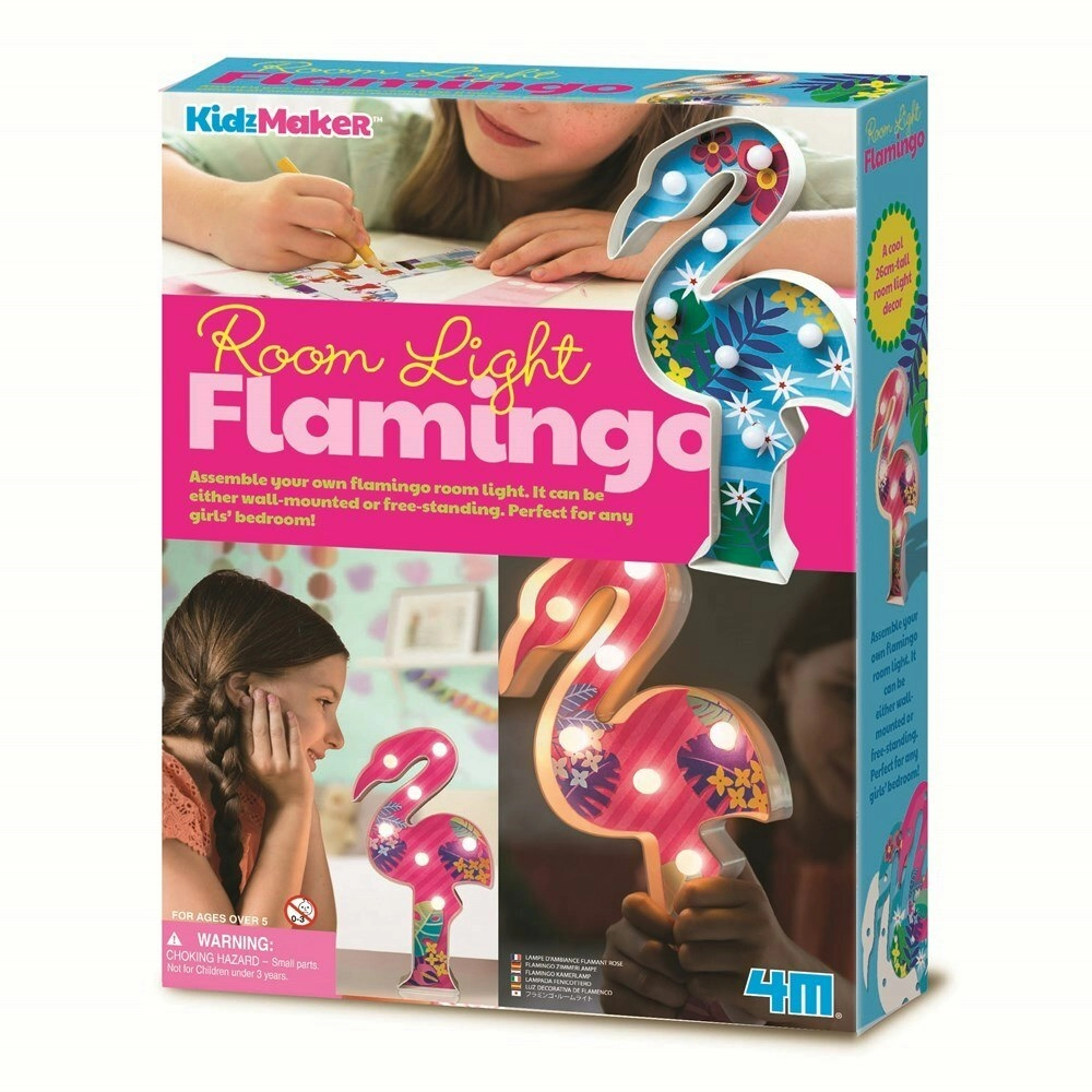 4M KidzMaker Room Light Flamingo Kids/Children Art/Craft Colouring Activity 5y+