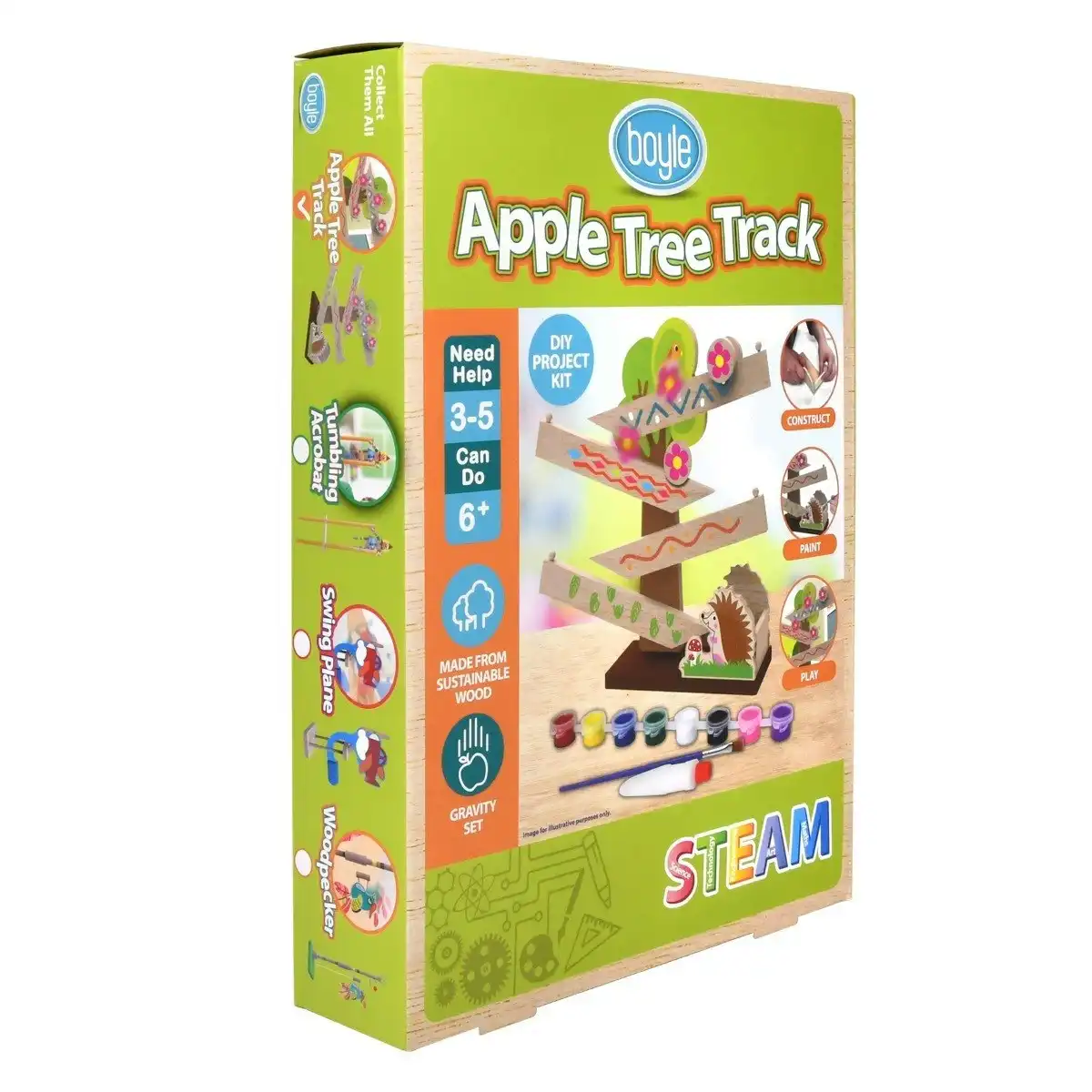 STEAM Wooden DIY Craft Project Craft Apple Tree Track Kids/Child Activity Toy 3+