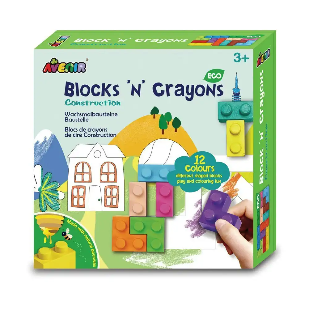 Avenir Blocks'n'Crayons Construction Creative Arts/Colors Kids/Toddler Kit 3y+