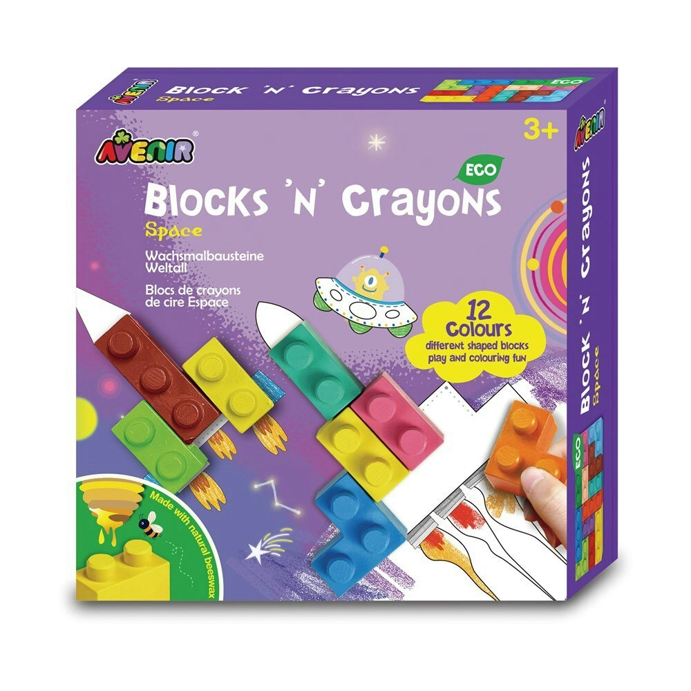 Avenir Blocks'n'Crayons Space Creative Arts/Colors Kids/Toddler Activity 3y+