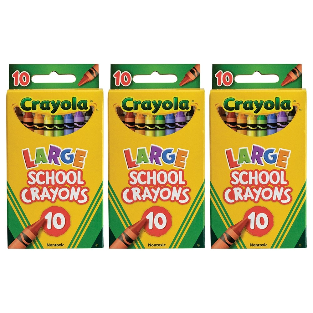 30pc Crayola Kids/Childrens Creative Large School Drawing Art/Craft Crayons 36m+