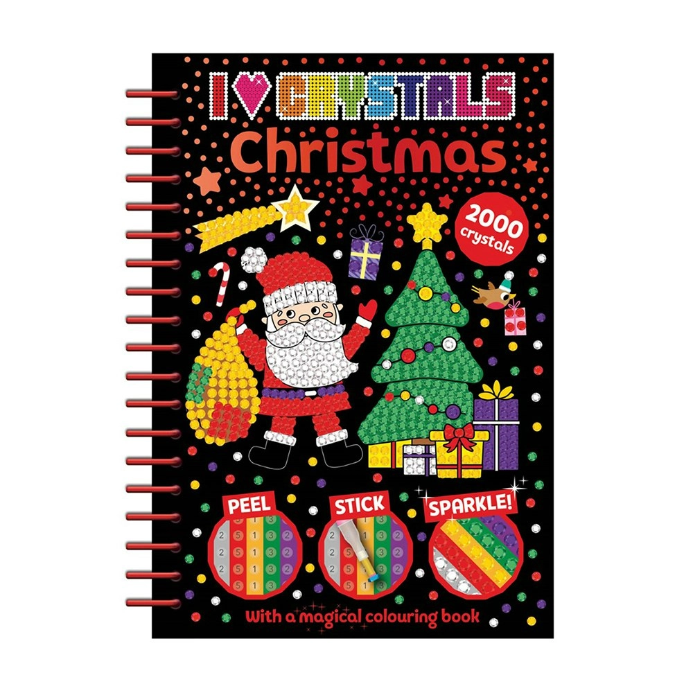 Bookoli I Love Crystals: Christmas Crystal Art Activity Book Hobby Project