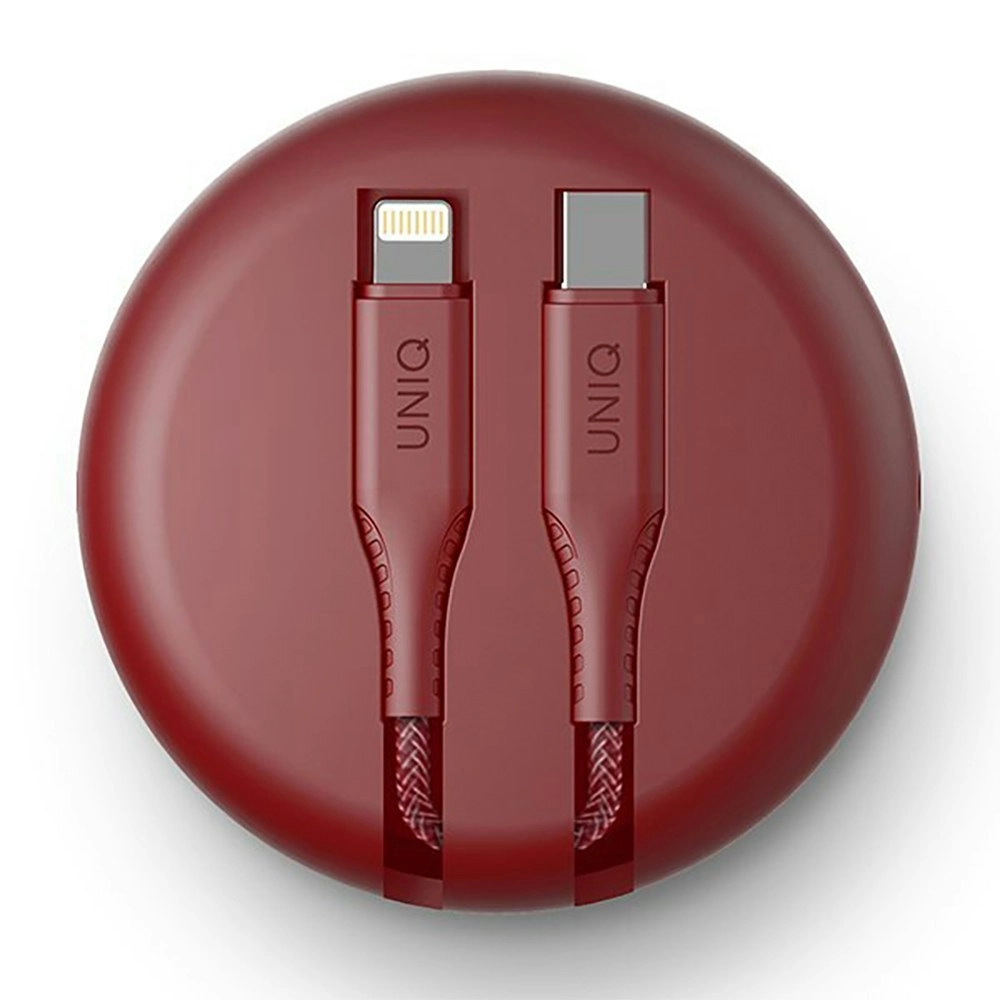 Uniq Halo 1.2m USB-C Cable Data Sync Connector Compatible w/ Apple iPhone Red