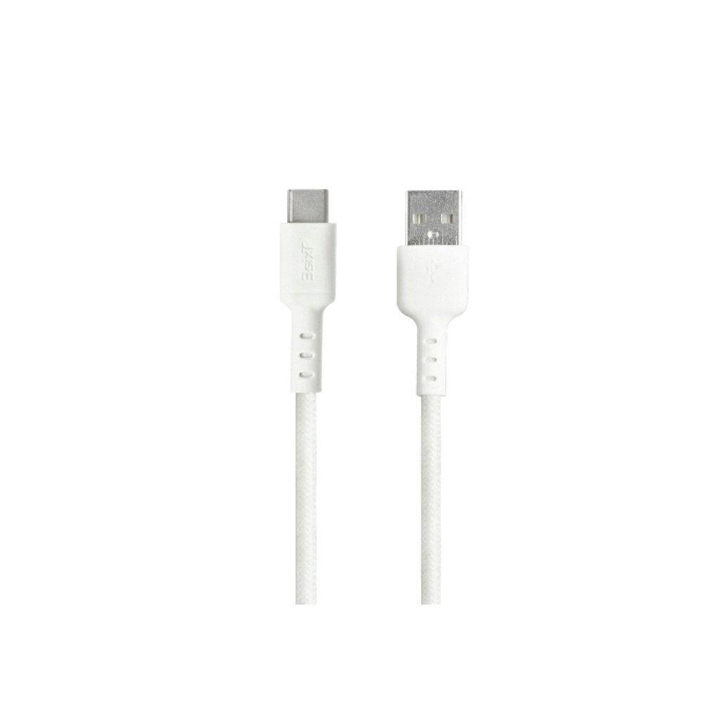 3sixT Tough 1.2m Male USB-A to USB-C V2.0 Cable Connector For Smartphones White