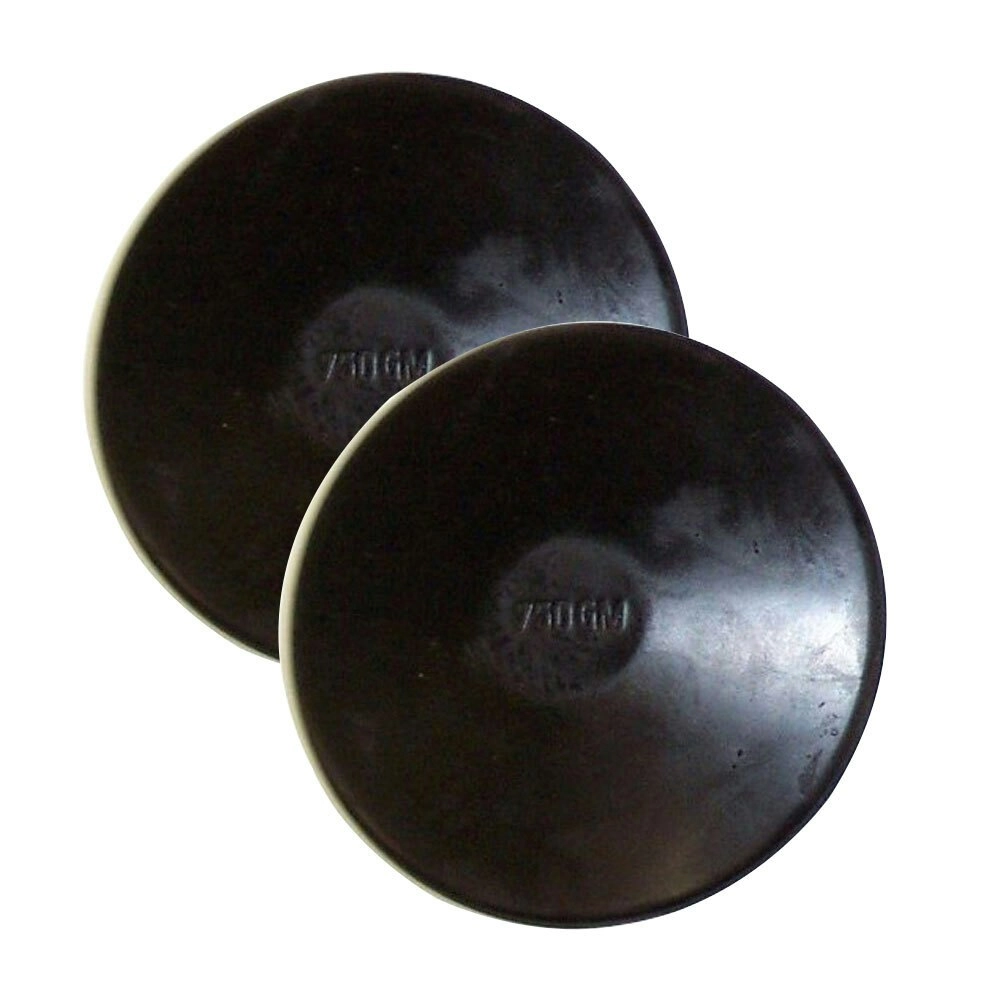 2x Regent 750mg Rubber Discus Track & Field Training Equipment Throw Disk Black