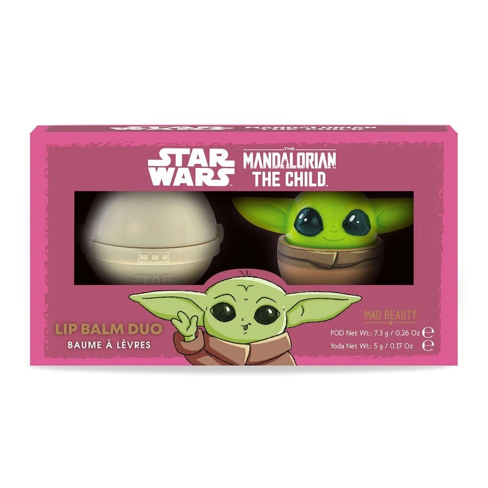 2pc Mad Beauty 7.3g Disney Mandalorian The Child Lip Balm Duo Moisturiser Care