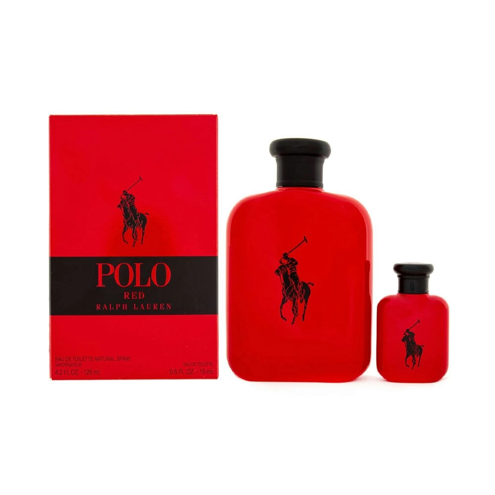 2pc Ralph Lauren Polo Red Travel Exclusive Gift Set Mens Fragrance EDT 125ml