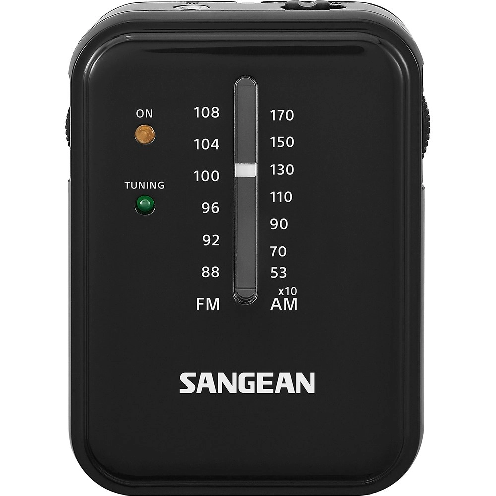 Sangean SR32 Compact Mini Portable AM/FM Pocket Radio Battery Powered Black