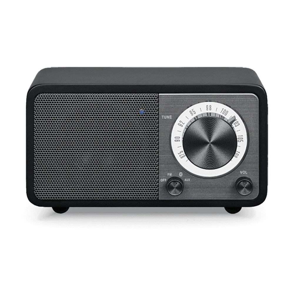 Sangean WR-7 Solid Wood FM Bluetooth Radio Wireless Audio Streaming Matte Black