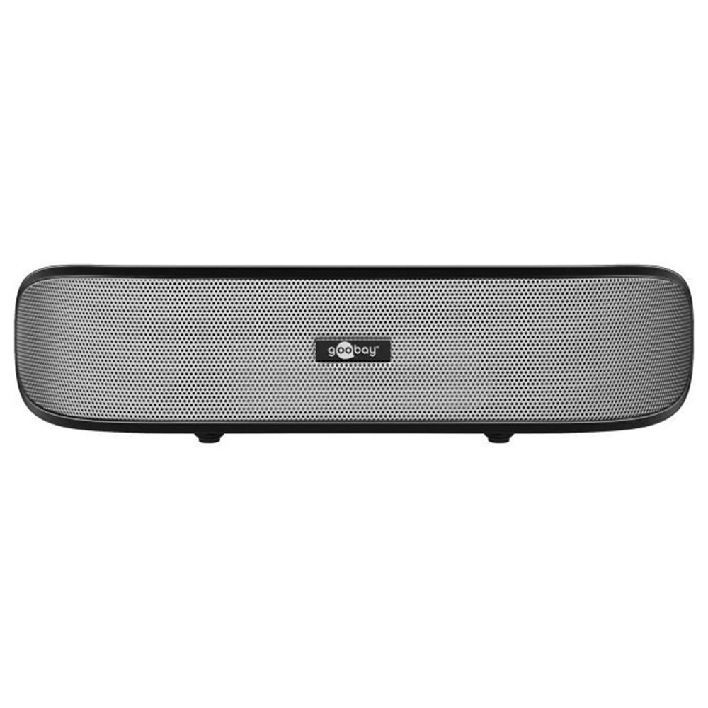 Goobay Stereo Soundbar Plug N Play USB AUX Portable Speaker For Smartphones BLK