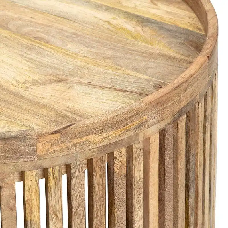 Willow & Silk Wooden 75x46cm Round Tropea Coffee/Side Table