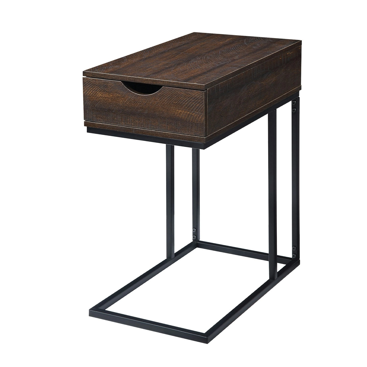 Sarantino C-Shaped Drawer Side Table