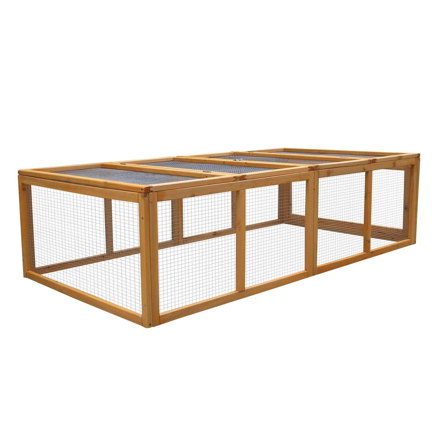 Furtastic Rectangular Wooden Chicken Coop & Rabbit Hutch