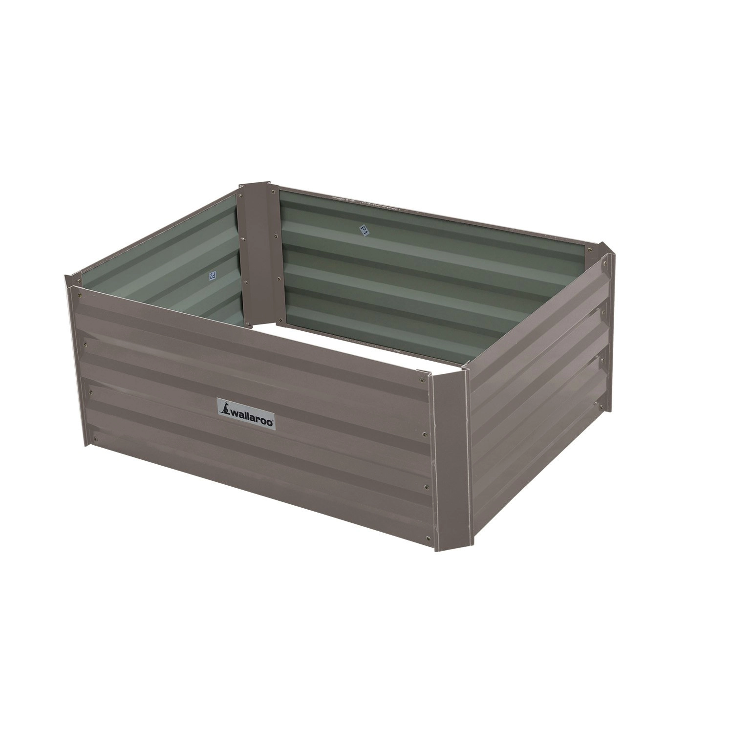 Wallaroo 80 x 60 x 30cm Galvanized Steel Garden Bed - Grey