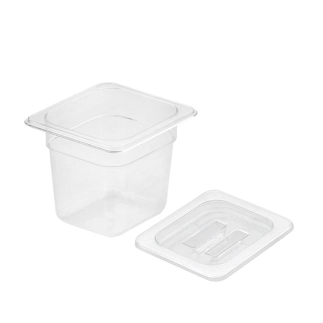 Soga 150mm Clear Gastronorm GN Pan 1/6 Food Tray Storage with Lid