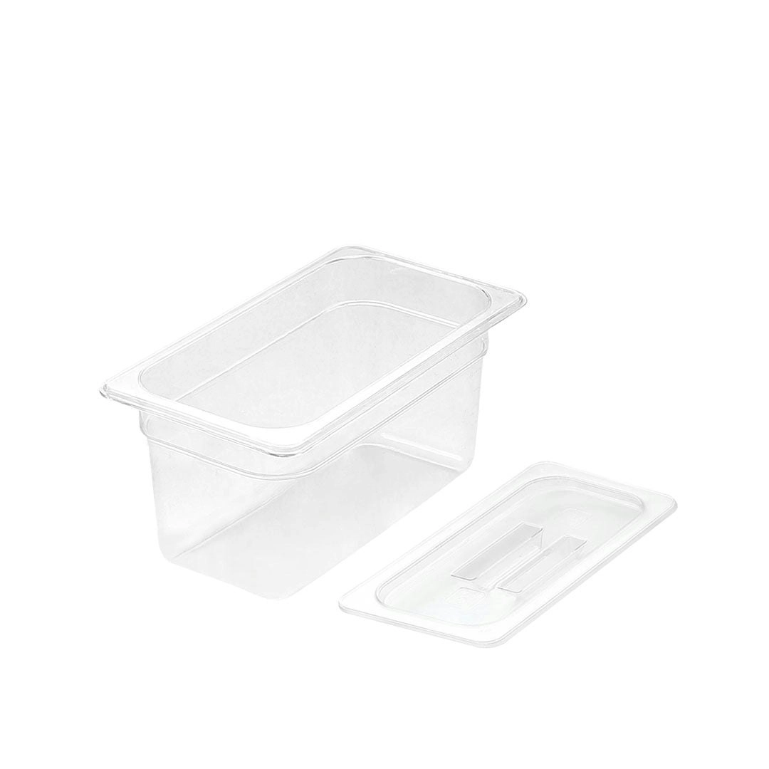 Soga 150mm Clear Gastronorm GN Pan 1/3 Food Tray Storage with Lid