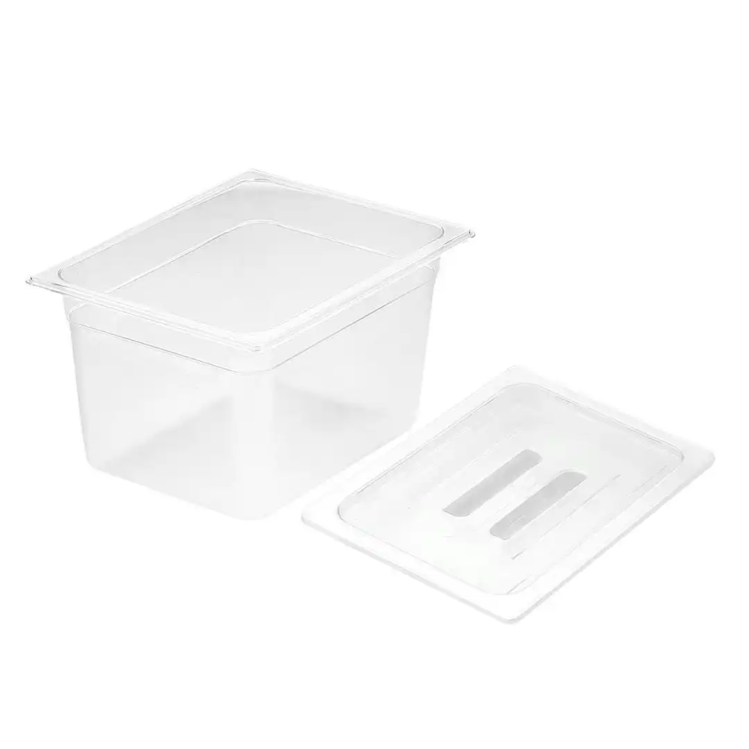 Soga 200mm Clear Gastronorm GN Pan 1/2 Food Tray Storage with Lid