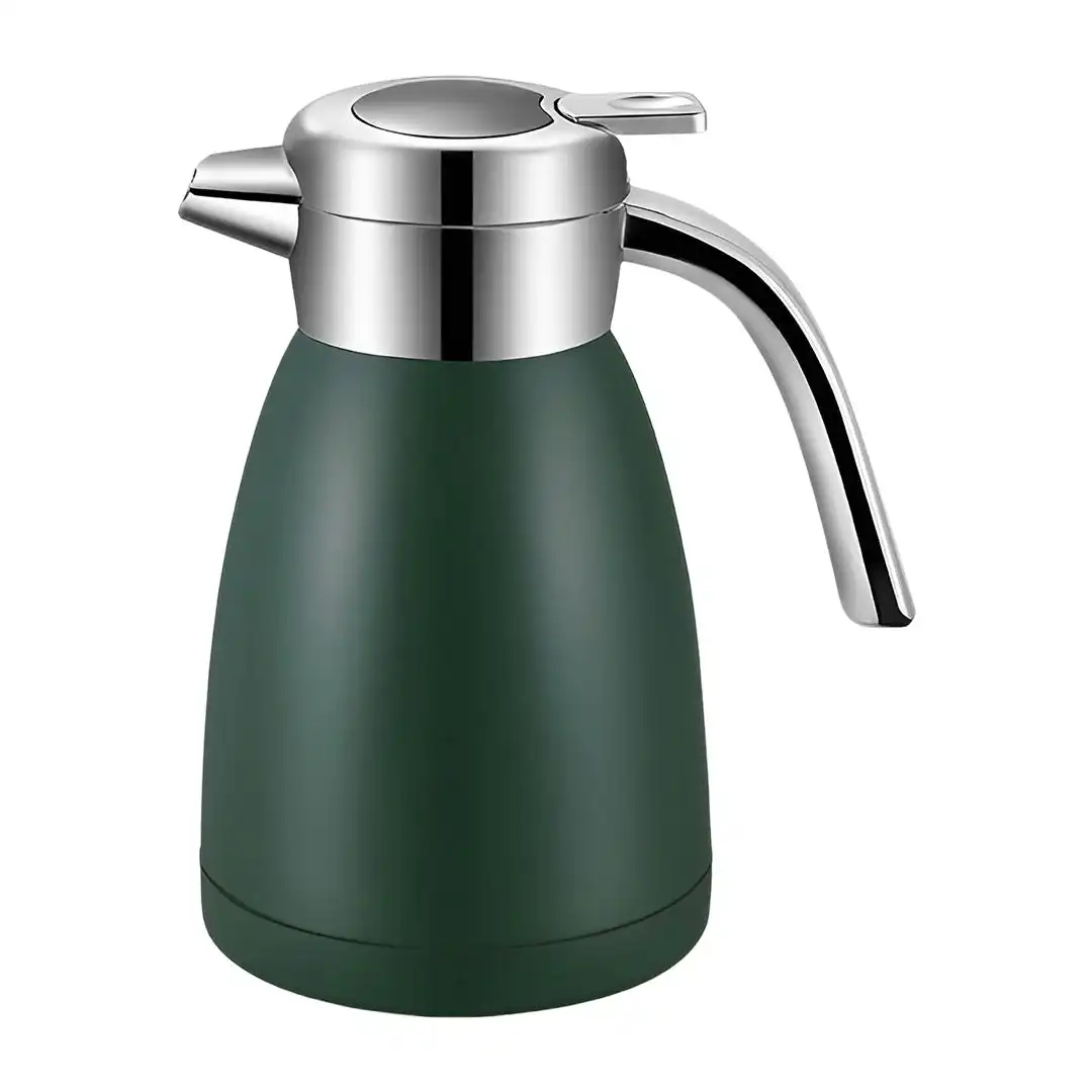 Soga 1.2L Stainless Steel Kettle Insulated Vacuum Flask Water Coffee Jug Thermal Green