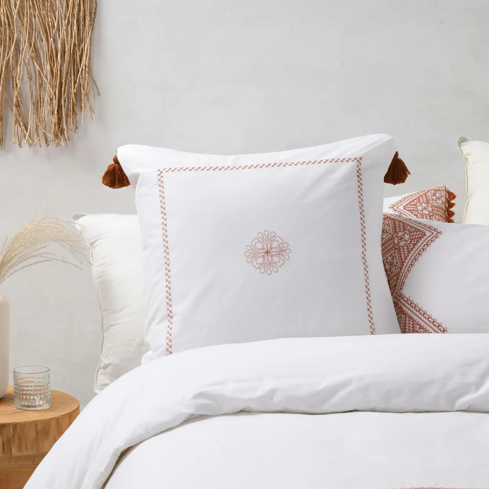 Dreamaker Liberty 100% Cotton European Pillowcase Rust