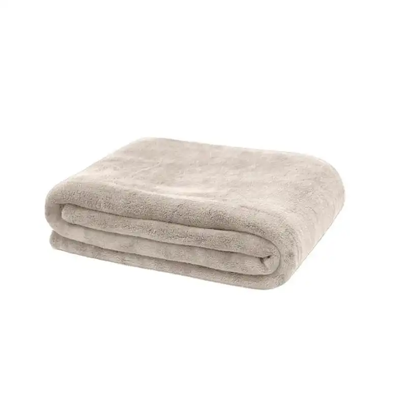 Bambury Microplush Stone Throw Rug