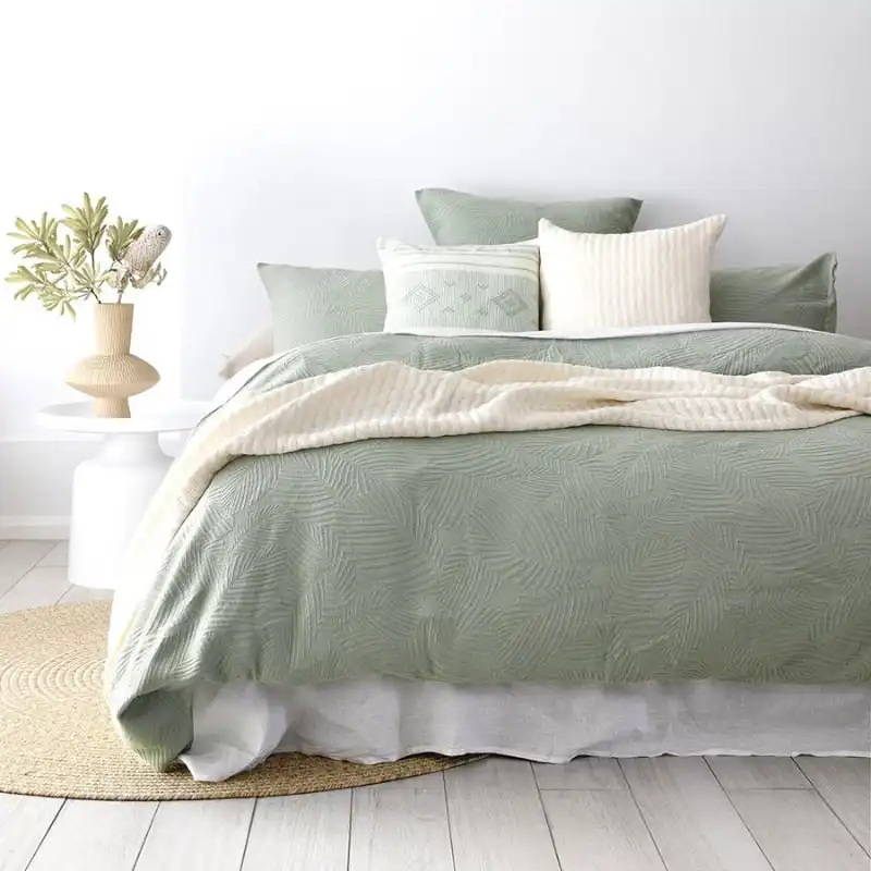 Bambury Wilmot Soft Green Quilt Cover Set