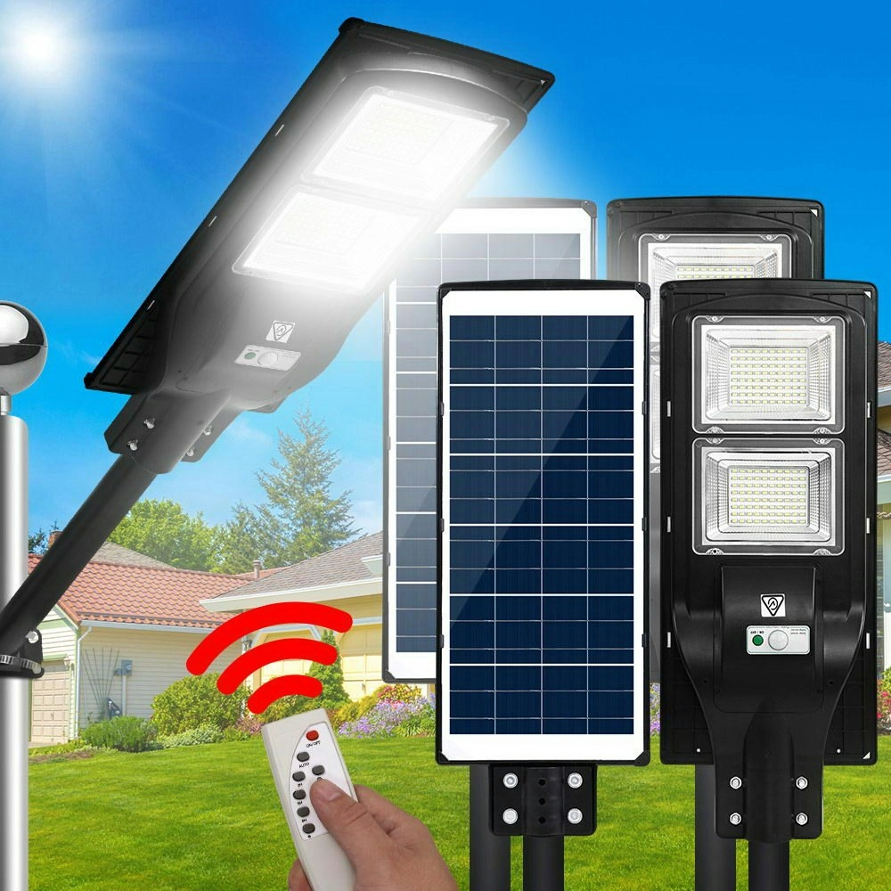 Leier 160 LED Solar Street Light 120W Flood Motion Sensor Remote Outdoor Wall Lamp x2