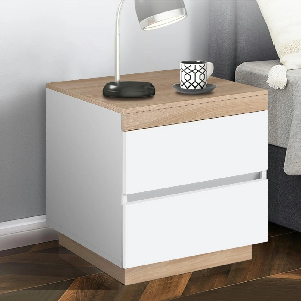 Alfordson Bedside Table White Wood