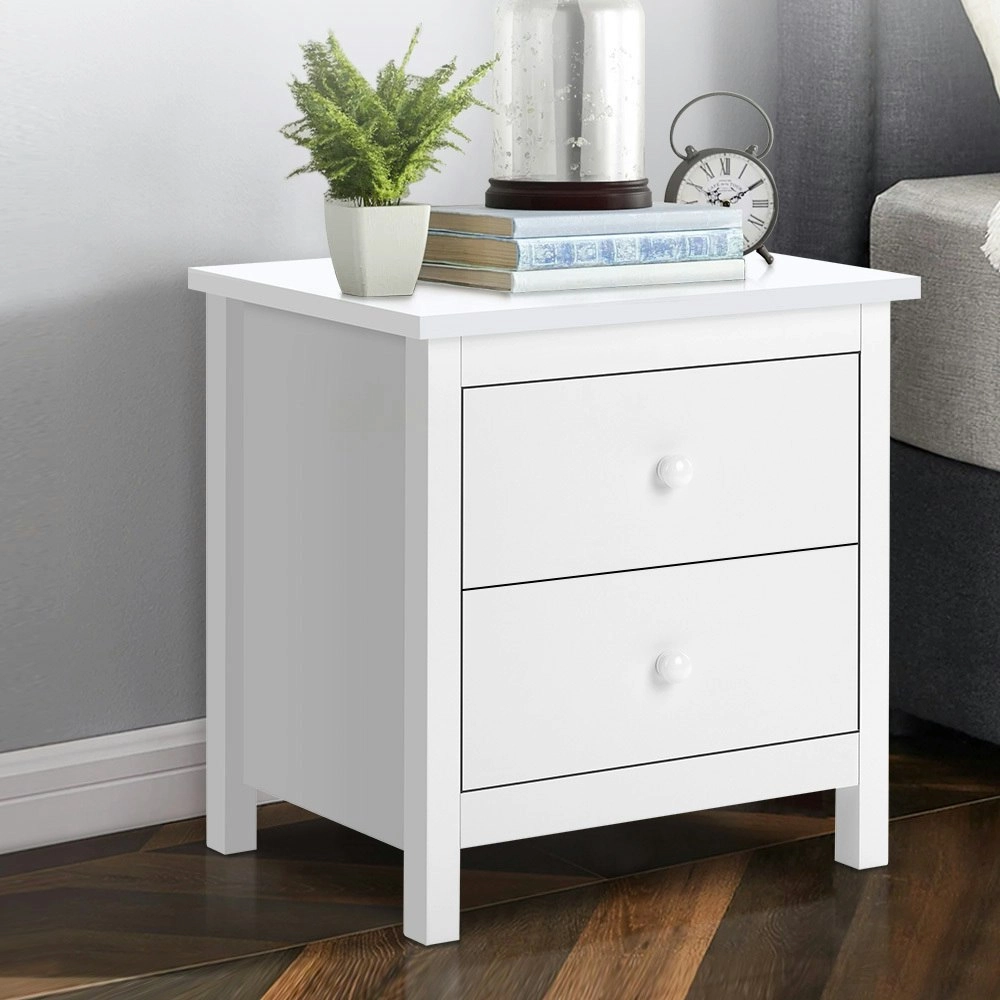 Alfordson Bedside Table - Hamptons White