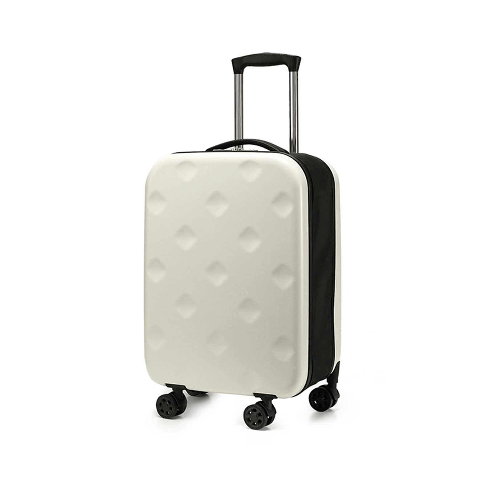 Viviendo 20'' Collapsible Suitcase, Foldable Space Saving Luggage - White