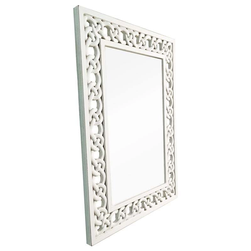 Willow & Silk MDF Framed Large 85cm Braid Rectangular Wall Mirror