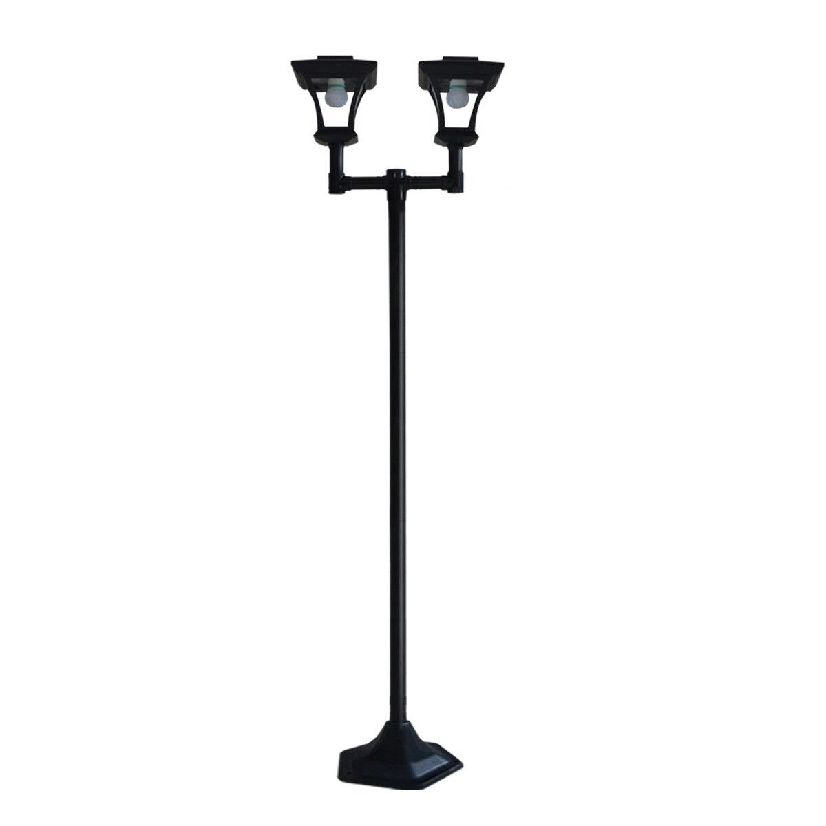 Ausway Deluxe Outdoor Solar Lights Garden Lamp Post with Double Lamp