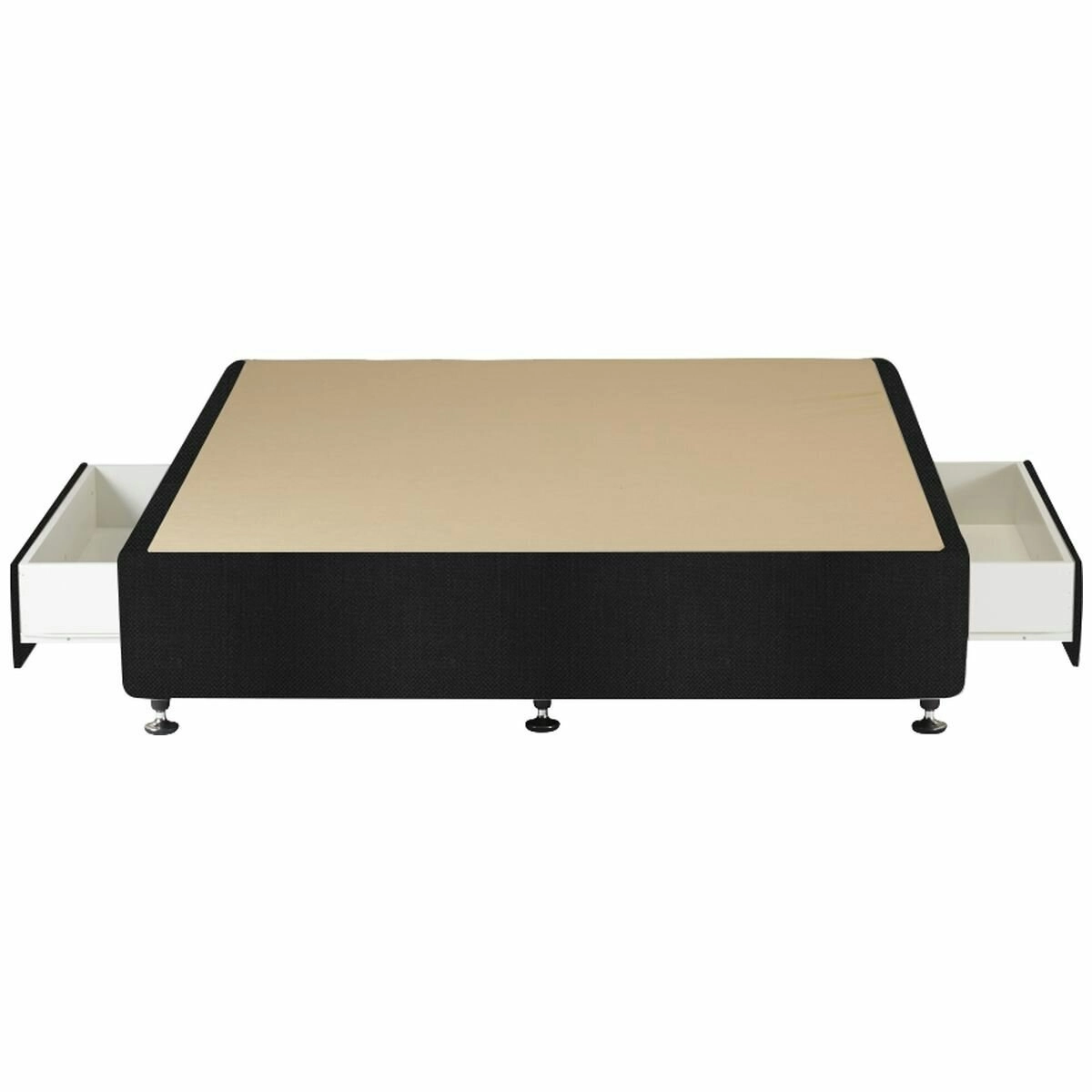 A.H. Beard Designer 2 Drawer Double Bed Base Black