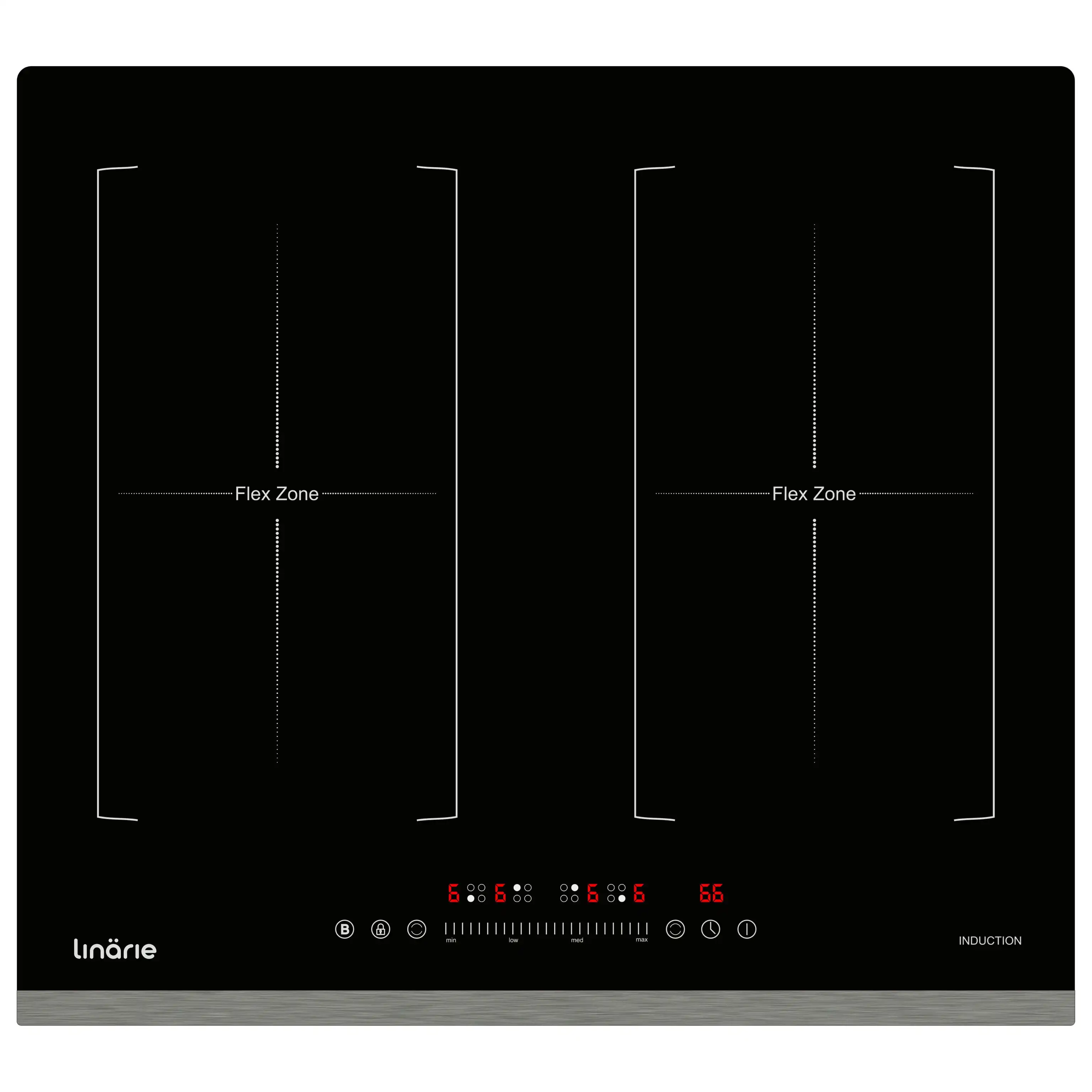 Linarie 60cm 4 Zone Induction Cooktop with Double Flex Zone