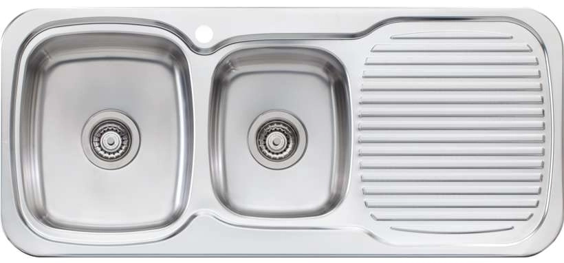 Oliveri LakeLand 1 & 3/4 Double Left Hand Bowl Inset Sink With Drainer LL136