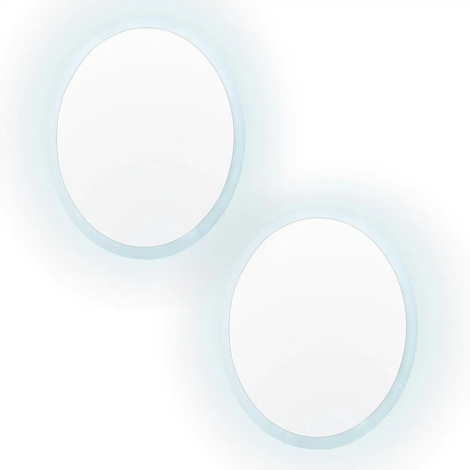 2 Set 70cm LED Wall Mirror Round Bathroom