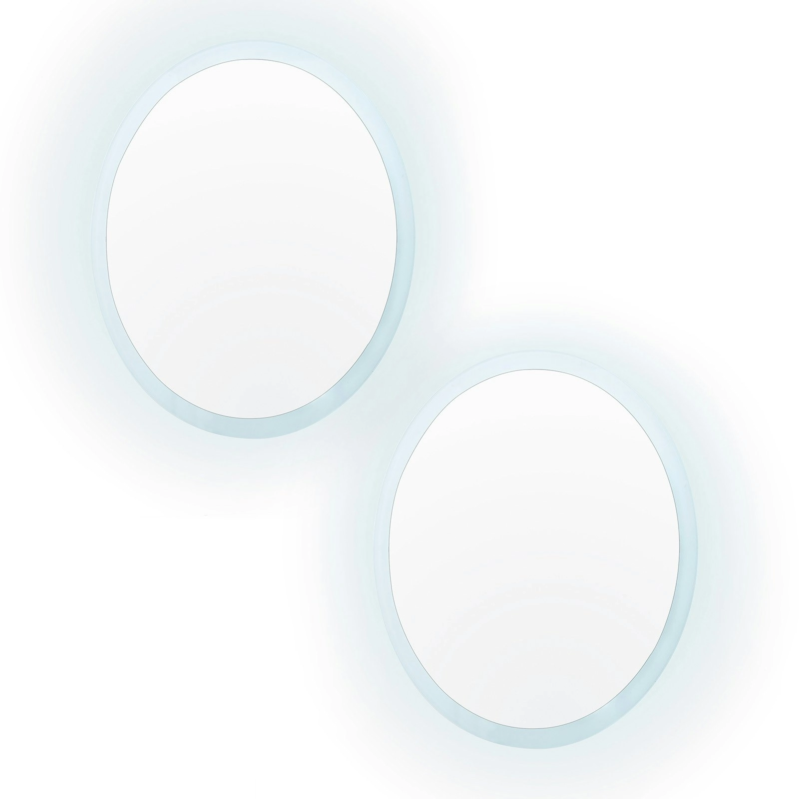 2 Set 80cm LED Wall Mirror Round Bathroom