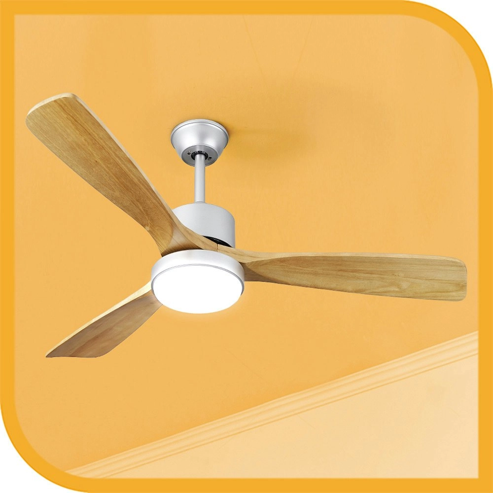 Krear 52" Ceiling Fan With Light Wooden Blade DC Motor Remote Control 6 Speed