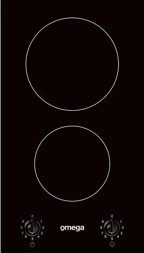 Omega 30cm Domino-Style Black Ceramic Glass Electric Cooktop OCC32KZ