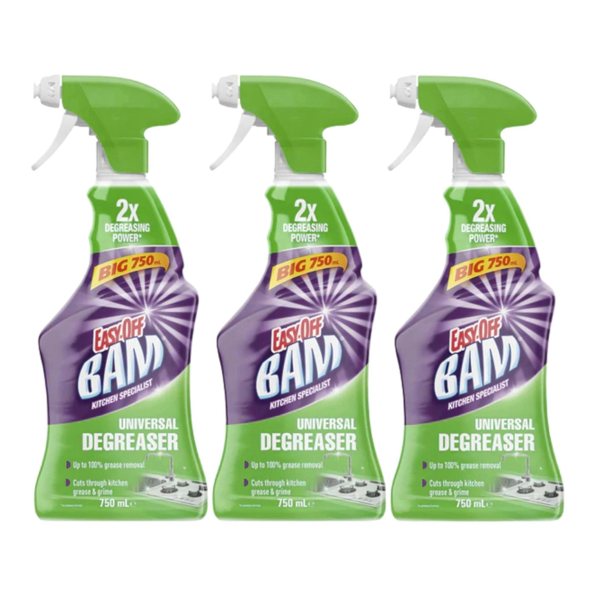 3 Pack Easy Off Bam Degreaser Cleaner 750mL