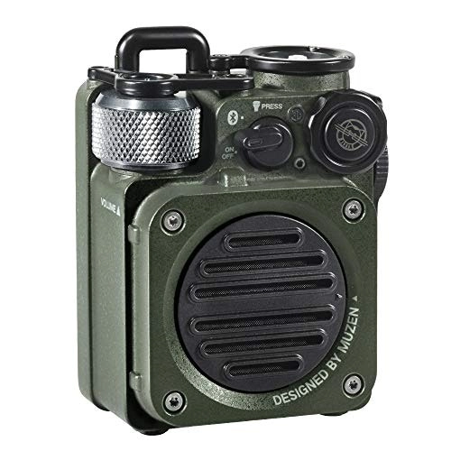 MUZEN Wild Mini Rugged Outdoor Speaker, Bluetooth Portable Speaker with Louder Volume, Crystal Clear Sound, Wireless Waterproof Speakers for Travel, O