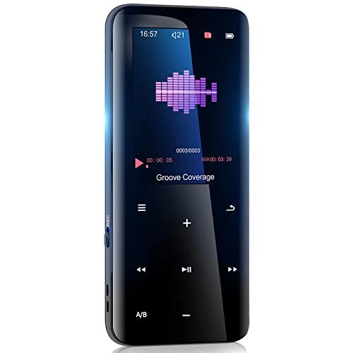 32GB Mp3 Player with Bluetooth 5.0 - Portable Digital Lossless Music Player for Walking Running,Super Light Metal Shell Touch Buttons with TF Card Exp