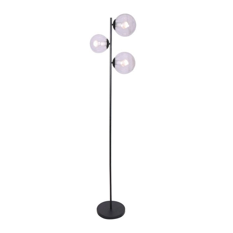 Sarantino 3 Light Black Metal Floor Lamp