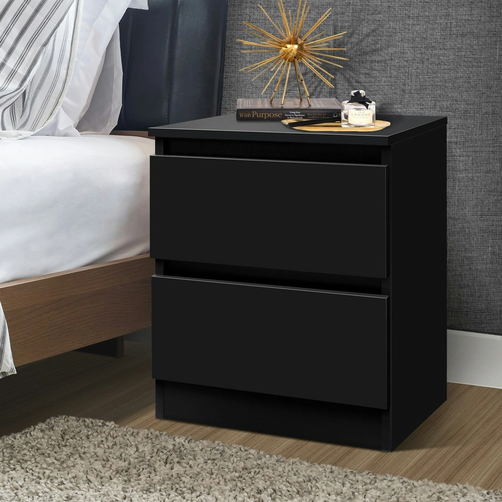 Alfordson Bedside Table Storage Black