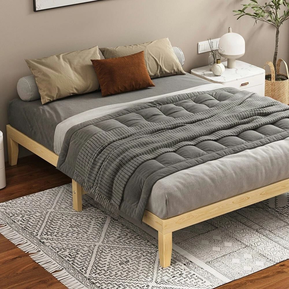 Alfordson Mattress Platform Wooden Bed Frame Double