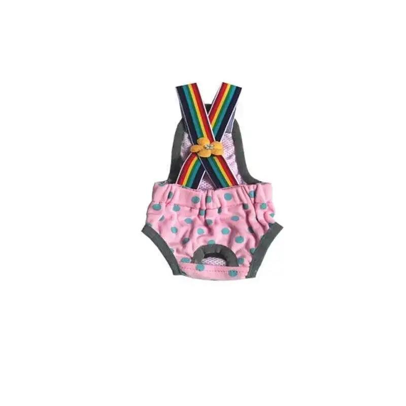 Female Pet Dog Cat Puppy Pant Menstrual Sanitary Nappy Diaper Wrap Underwear Pink