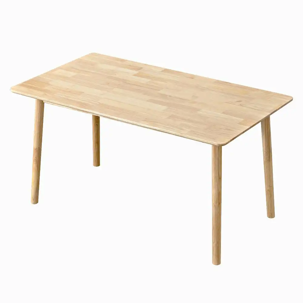 Furb Dining Table Wooden Frame Rectangle Kitchen Modern Natural Oak 120x60cm